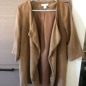 H&M Suede Blazer Coat